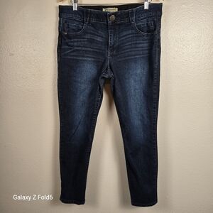 Democracy‎ Ab Solution Jeans Size 14 Blue Stretch Skinny Mid Rise Jeggings Denim